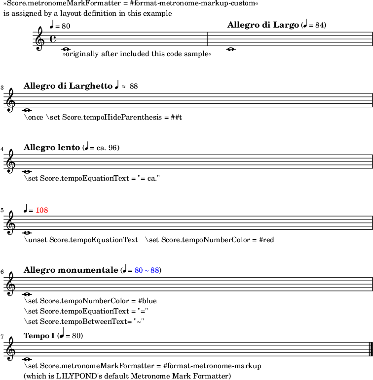 Metronome marks with more options