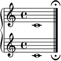 Positioning two opposite \fermata signs over the last bar line