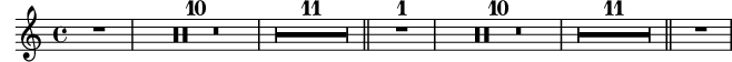 Numbering single measure rests