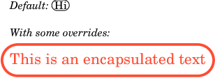 Encapsulated text