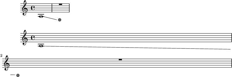 Damping sign using a glissando