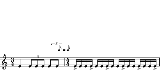 Metric Modulation with Tuplet
