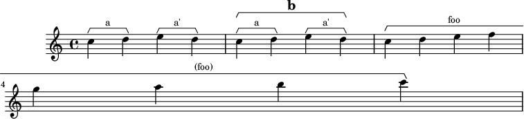 Analysis brackets with labels