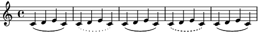 Changing the appearance of a slur from solid to dotted or dashed