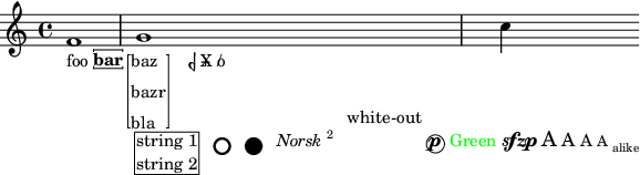 Demonstrating the power and flexibility of the \markup function