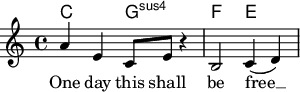 Simple lead sheet