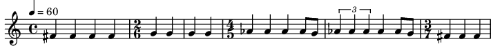 Irrational time signatures for metric modulation