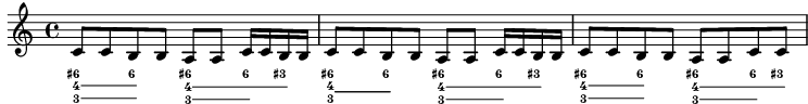 Vertically centering paired figured bass extenders