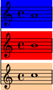 Coloring staves