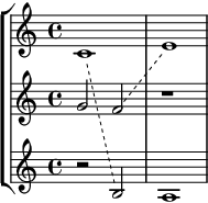 Creating arbitrary lines following notes across staves