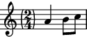 Time signature in parentheses