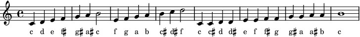 Staves based on a whole tone scale (or other interval)