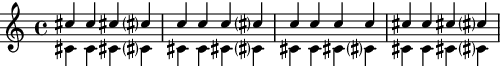 Removing accidentals from a single voice