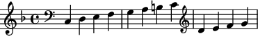 Clef change at the beginning of a piece