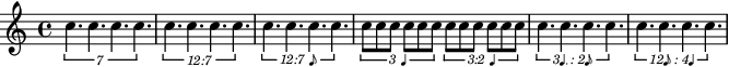 Non-default tuplet numbers