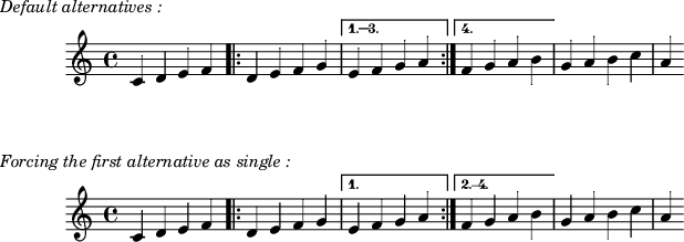 Multiple repeats with alternate endings