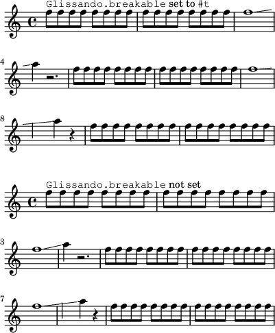 Making glissandi breakable