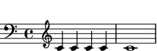 Clef change at the beginning of a piece (alternative)