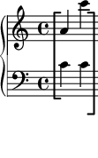 Draw a bracket spanning multiple staves